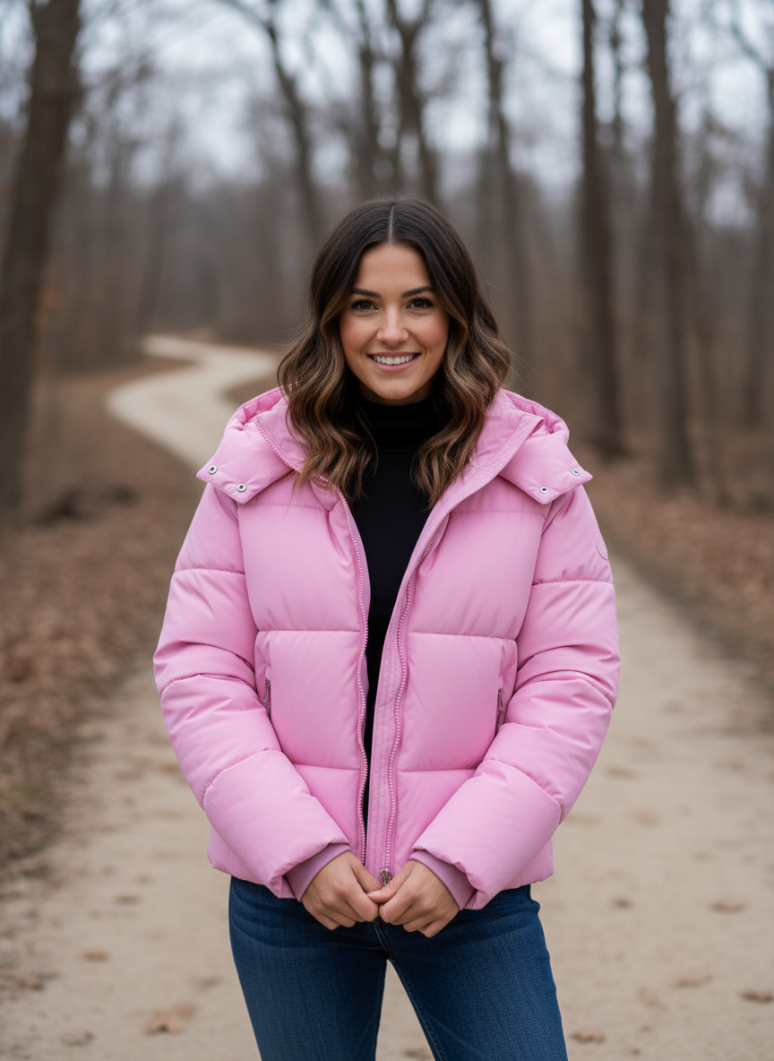 Abnehmbare Kapuze Pufferjacke