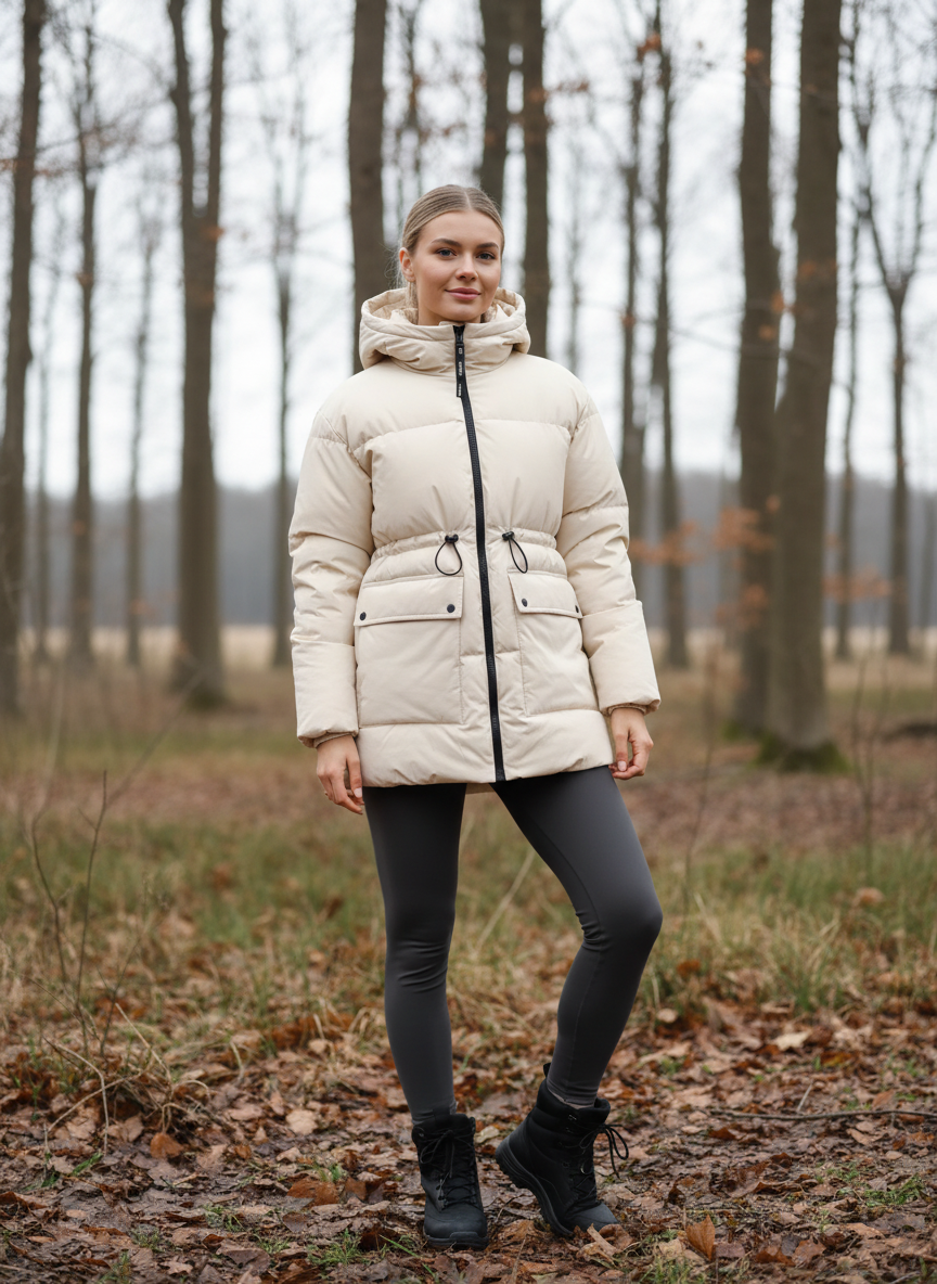 Kapuzenshirt Pufferjacke Spritzwasserfest