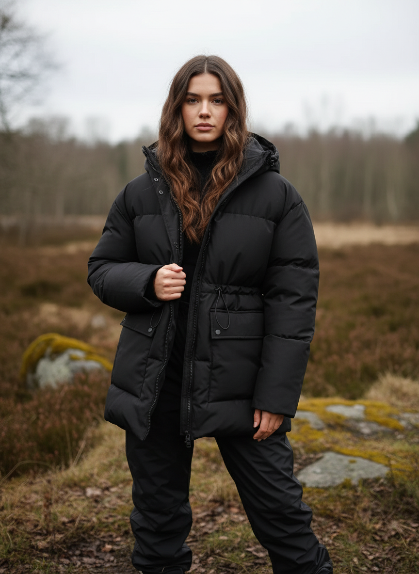 Kapuzenshirt Pufferjacke Spritzwasserfest